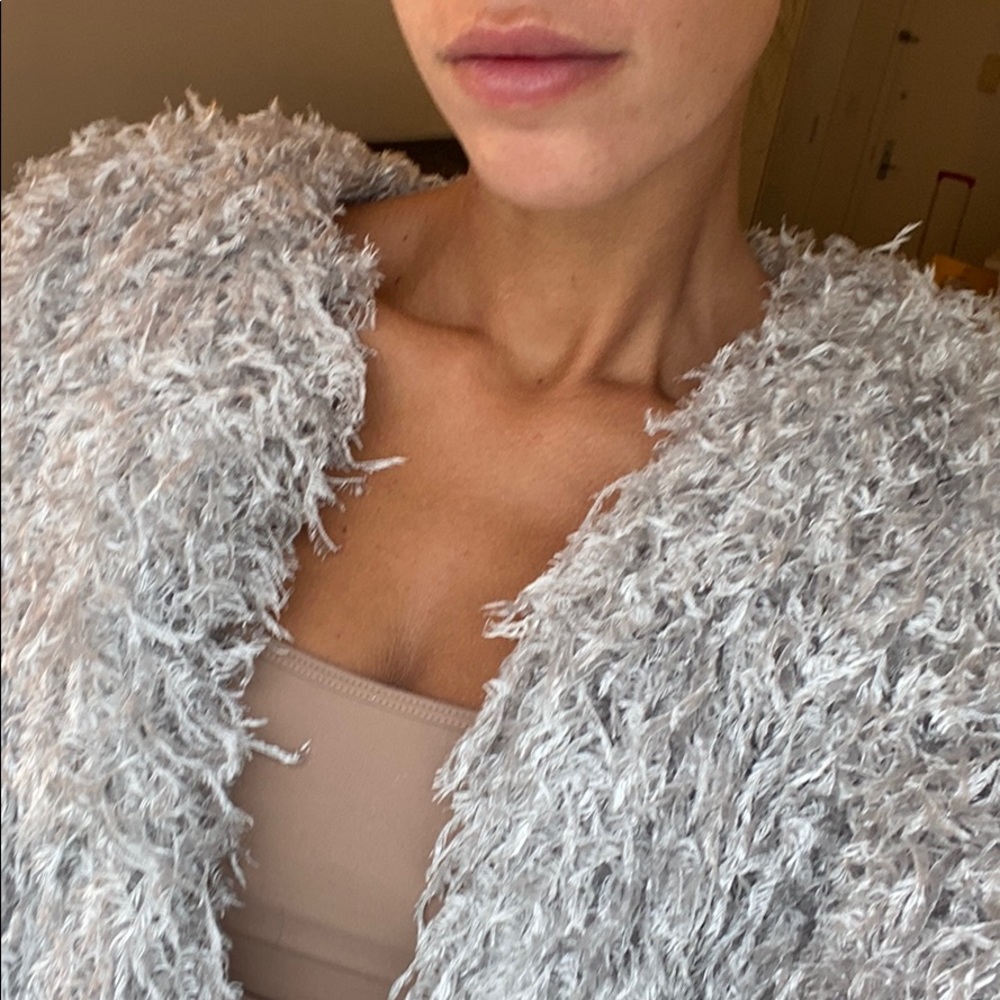 Silver feather jacket